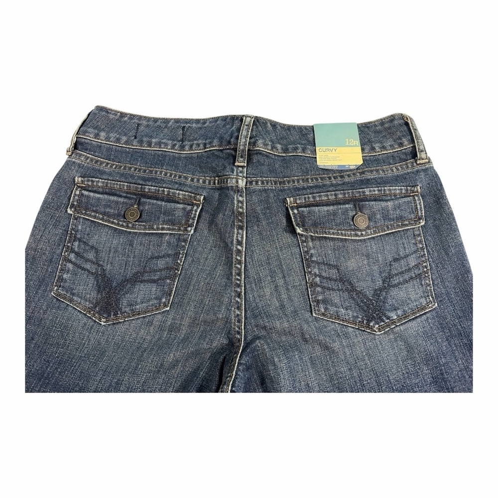 Gap Curvy Low - Rise Stretch Size 12R 2 Button Closure Dark Wash Jeans Women's - Picture 7 of 11